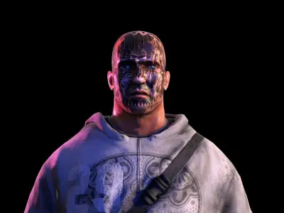 Stylized Rigged Character Low-poly 3D model