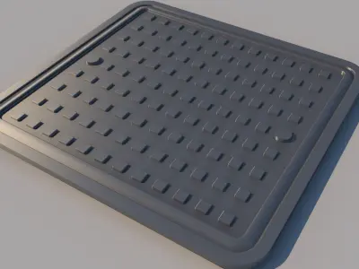 Manhole Cover Low-poly 3D model