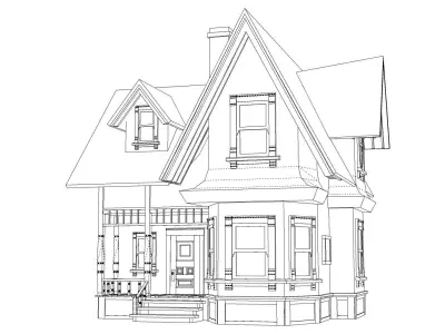 House from an Up animation movie Low-poly 3D model