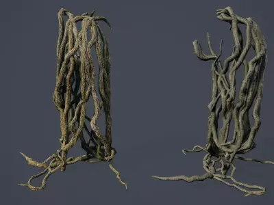 Roots PBR v2 Low-poly 3D model
