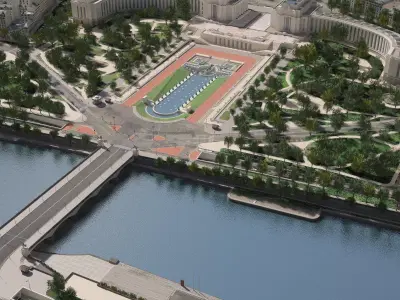 Paris City Eiffel Tower 3D model