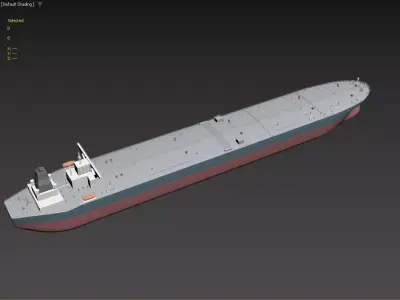 Large Crude Carrier Oil Tanker 3D Model 3D model