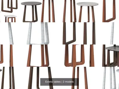 Exteta tables 3D Model Pack