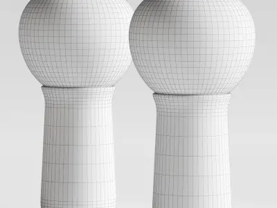 CB2 Exclusive Fin Travertine Table Lamp 3D model