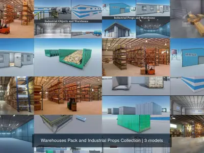 Warehouses Pack and Industrial Props Collection