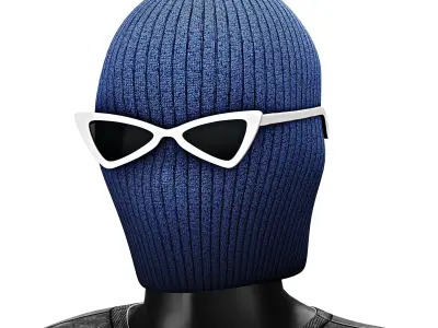 Mask Bundle 7 In 1 - Streetwear Low-poly 3D model