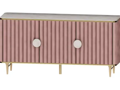Art Deco Fluted Sideboard 3D model