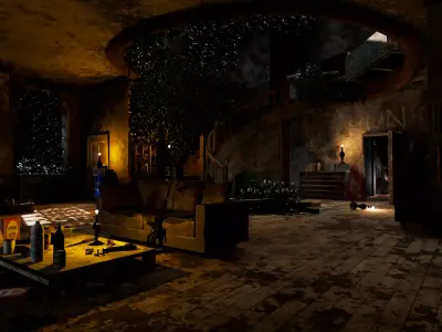 Post-Apocalyptic Hideout Weapons Pack High Poly Render Scene 3D model