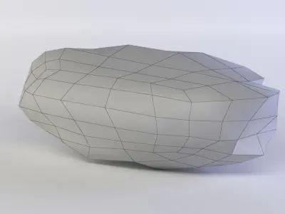Pink rock2 Low-poly 3D model