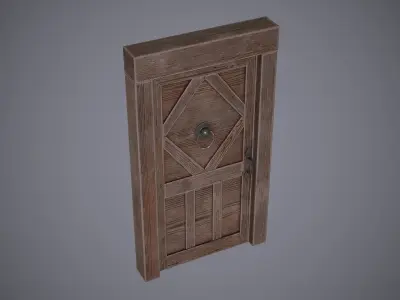 Medieval Doors Low-poly 3D model