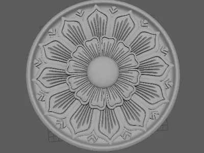 rosette decorative medallion 3D model 7