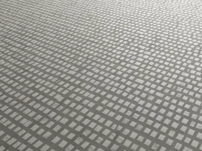 Floor Mosaic Square White on Gray 03 Texture
