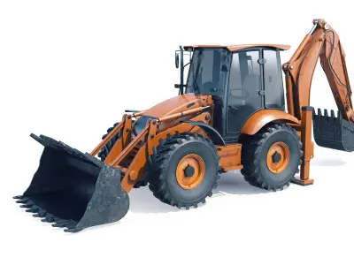  4 Mining Vehicles Set 