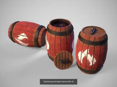 Interactive gameready barrels pack