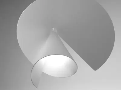 Spiry origami pendant light 3D model