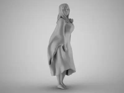 Lonely Middle Aged Woman 3D print model