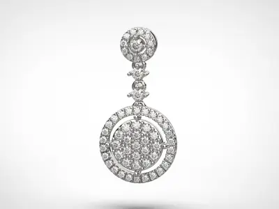 PE11 Classic Solitaire Pendant half ct CAD STL 18K  3g 3D print model