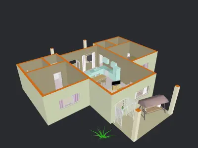 Cottage design 3D model