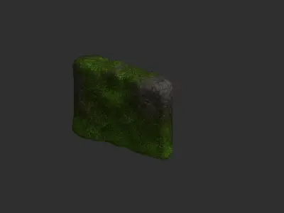 Cave Walls 1 - Moss 2 Low-poly 3D model