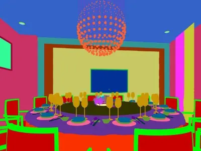 Business Restaurant - Coffee - Banquet  159 3D model