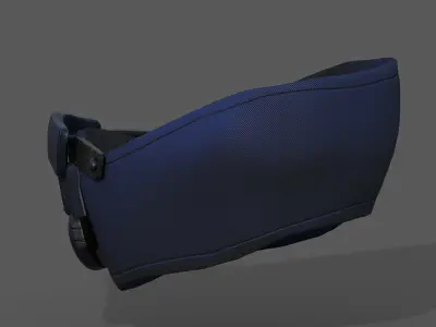 Gas mask protection futuristic technology armor  Low-poly 3D model