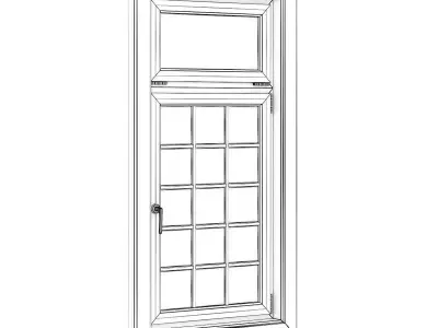 Plastic Window 1080mm x 2020mm 3D model