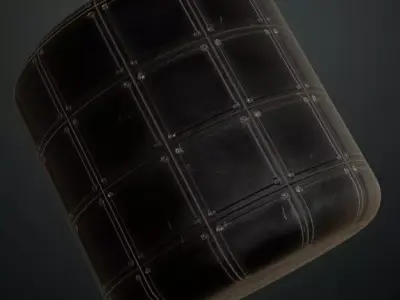 Dark Geometric Arabesque Grille PBR SEAMLESS Texture