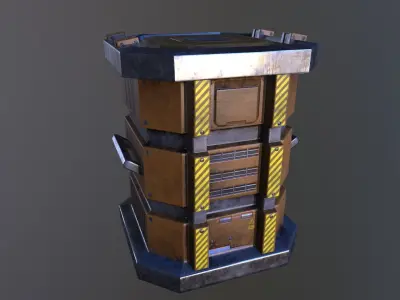 Sci-fi container Low-poly 3D model buy