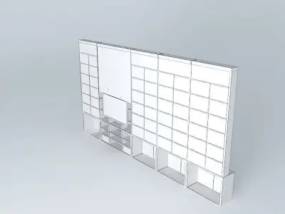 stennewNEW 1 wall with light Free 3D model