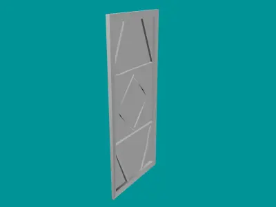 Entrance door Low-poly 3D model
