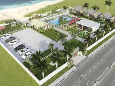 Lumion 11 Exterior Beach Resort Layout Scene File 3D model