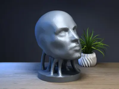 Human abstract Headphone Stand Cyborg Headset Stand 3D print model