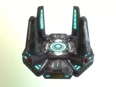 portal warp gate teleport Low-poly 3D model