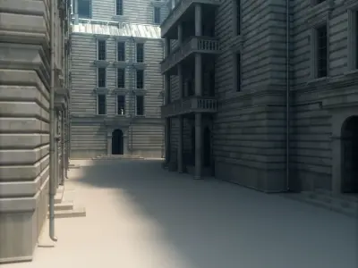 Old appartment building 1700s C 3D model