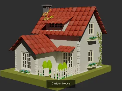 Cartoon house collection 3D Model Pack