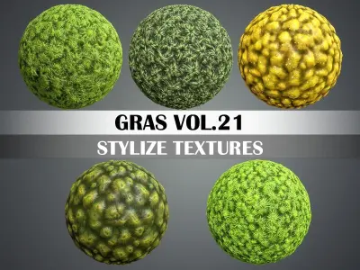 Stylized Grass Vol 21 - Hand Painted Texture Pack Texture