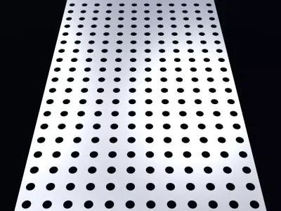 Perforated panel with 16 percent opening 25O65 3D model