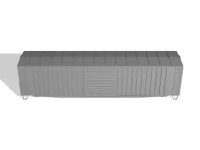 HO Pullman Standard 50 6 Single Door Flat Ended Boxcar 3D print model