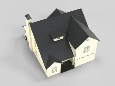 Cottage House Design 04T5 Low-poly 3D model