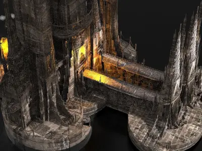 London Hellgate Towers Kitbash  3D model