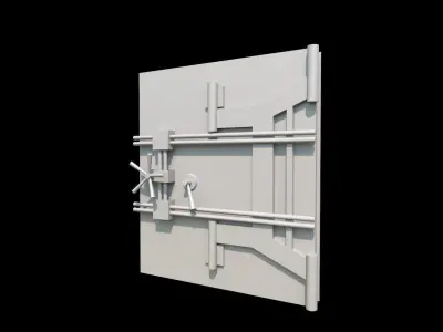 Safe Door  Low-poly 3D model