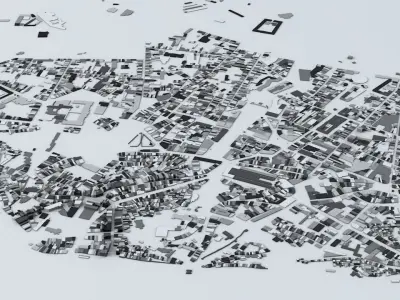 Porto Streets and Buildings 3D model
