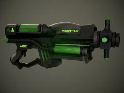 Sci-Fi Poison Gun Low-poly 3D model