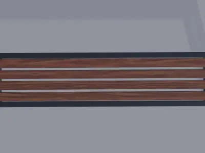 Street bench  Low-poly 3D model