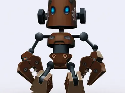 3DRT Chibii-robot 09 Low-poly 3D model