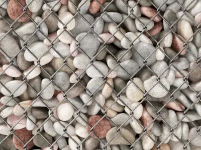 Gabion pebble low n6 3D model