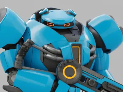COMBAT DROID EREGON rigged character 3D model