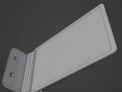 Restroom Sign - Wall Mounted 3D model