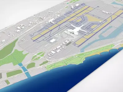 Muscat International Airport Oman  3D model