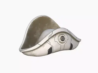 SciFi Pirate Hat A09 - Futuristic Character Design Low-poly 3D model